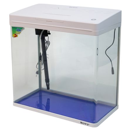 Аквариум Boyu MS-520M 45 л с сенсорным LED светильником и фильтром, белый