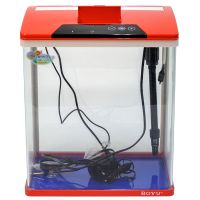 Аквариум Boyu HG-300 панорамный 22 л, LED освещение, дисплей, фильтры, красный