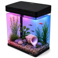Аквариум Boyu MS-520 45 л с LED светильником и фильтром, черный