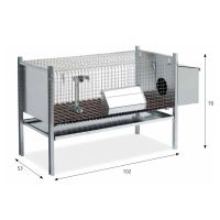 Клетка для кроликов 102 см с гнездом для самки