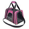 Сумка переноска складная для собак и кошек 45х30х30 см, розовая