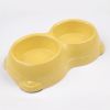 Миска двойная, 26×15×5.5 см, 250+250 мл, желтый