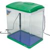 Аквариум Boyu EC-400 панорамный, 33 л, с фильтром и LED-лампой, зеленый