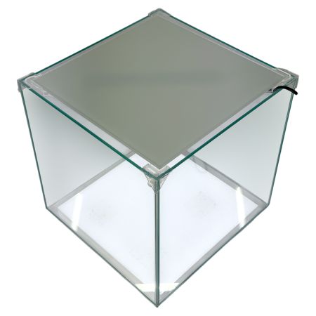 Аквариум Newa Ego LID, EL 20W, 18 л панорамный, LED освещение, белая стеклянная крышка