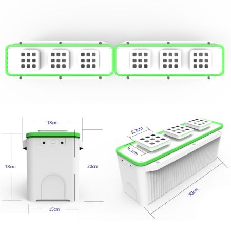Гидропонная установка HobbyFarm DQ61003, домашний умный смарт сад, 3 ячейки