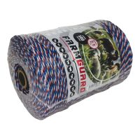 Провод для электропастуха FarmGuard белый с красным и синим 2,5 мм / 500 м / 3х0,3 мм