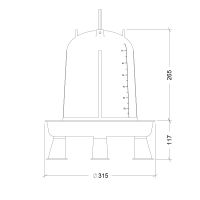 Поилка вакуумная ECO 8 л с ручкой на ножках, 2 шт.