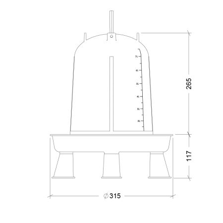 Поилка вакуумная ECO 8 л с ручкой на ножках, 2 шт.