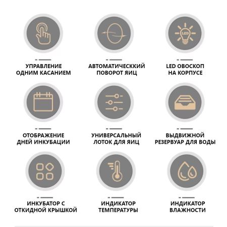 Инкубатор HHD 36 автоматический с овоскопом на 36 яиц