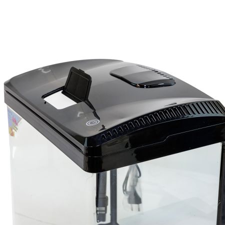 Аквариум Boyu EC-400 панорамный, 33 л, с фильтром и LED-лампой, черный