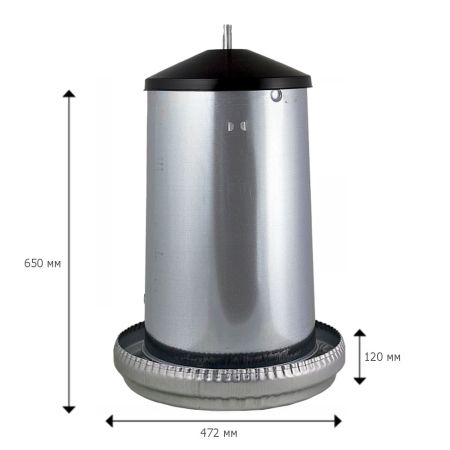 Кормушка бункерная 40 кг оцинкованная сталь Кормушка бункерная 40 кг оцинкованная сталь