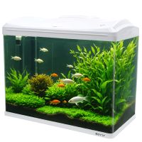 Аквариум Boyu EC-600 панорамный, 66 л, с фильтром и LED-лампой, белый