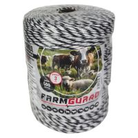 Провод для электропастуха FarmGuard белый с черным 3 мм / 500 м / 5x0,2 мм SS+1х0,2 мм CU