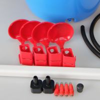 Ниппельная система 4 пластиковых поилки для кур с емкостью 12 л