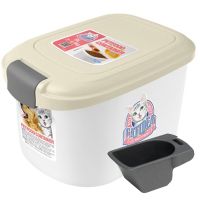 Контейнер Catidea для сухого корма на 9 л (3 - 4,5 кг), совок, кремовый