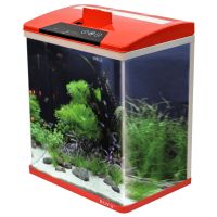 Аквариум Boyu HG-300 панорамный 22 л, LED освещение, дисплей, фильтры, красный