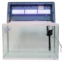 Аквариум Boyu Suspension XF-80, 128 л, панорамный, сенсорный LED светильник и фильтр, белый