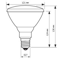 Лампа инфракрасная Philips 175Вт Е27 красная
