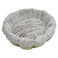 Лежак Pet Choice для собак и кошек, круглый с бортом 55х55х16 см, меховой, серый Лежак Pet Choice для собак и кошек, круглый с бортом 55х55х16 см, меховой, серый