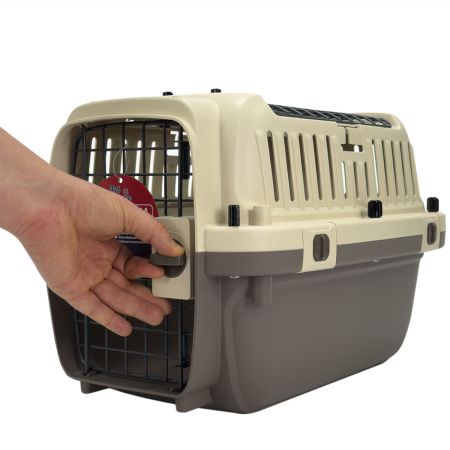 Переноска Superior Range 51х33х33 см для кошек и собак Pet Choice с креплением к ремню безопасности автомобиля и металлической верхней решеткой