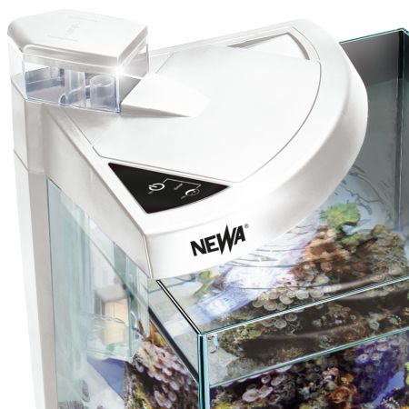 Аквариум с тумбой Newa More reef NMO 30RW Daylight LED, 28 л, с фильтром, скиммером, нагревателем и освещением рассвет-закат, белый NEW VERSION