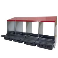 Гнездо для кур несушек 4 секции с яйцесборником