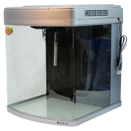 Аквариум Boyu Happy Family HS-60A панорамный, 128 л, с фильтром, УФ-стерилизатором, освещением и нагревателем, черный