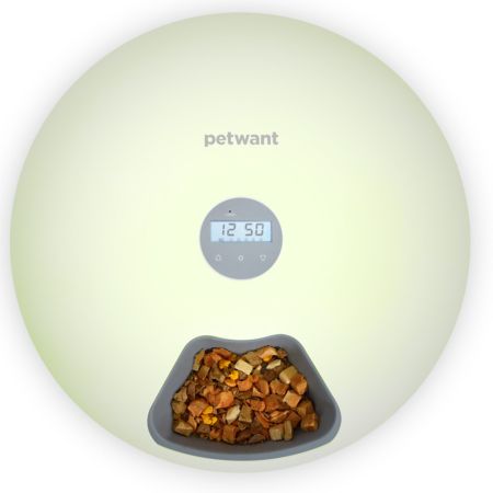 Автокормушка Petwant F6-LCD 6 секций, ж/к дисплей, зеленая