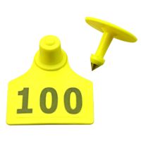 Бирка двойная 90х70 мм с номером, жёлтая, 100 шт. для КРС, верблюдов, оленей Бирка двойная 90х70 мм с номером, жёлтая, 100 шт. для КРС, верблюдов, оленей