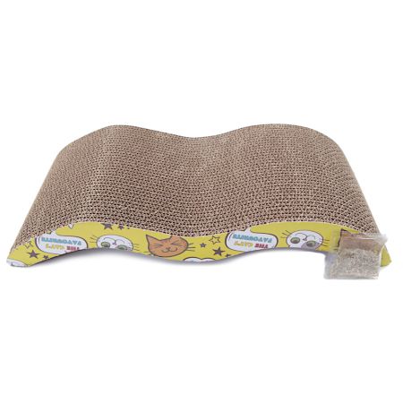 Когтеточка для кошек картонная двусторонняя с мятой 45х21х7,5 см