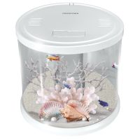 Аквариум Pawgether WF-2 панорамный 5,5 л, настольный с фильтром и светильником