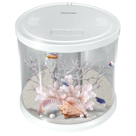 Аквариум Pawgether WF-2 панорамный 5,5 л, настольный с фильтром и светильником