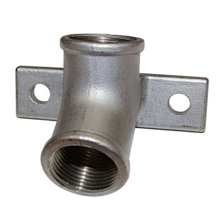 Крепление для ниппельной поилки 30°, нерж. 3/4 - 3/4"