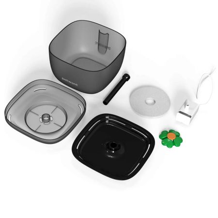 Автопоилка фонтан Petwant W7 2 л, 3 режима, с подсветкой, для кошек и собак, черная