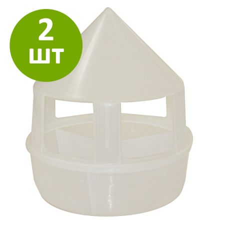 Кормушка Ø22 см 3 отделения прозрачная для птиц, комплект 2 шт. Кормушка Ø22 см 3 отделения прозрачная для птиц, комплект 2 шт.