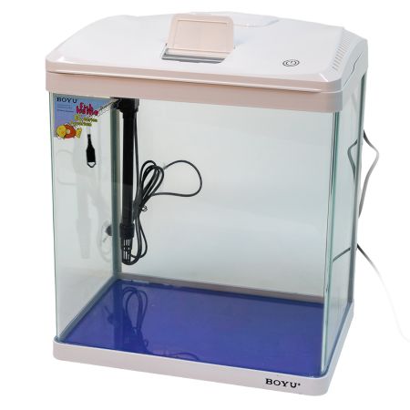 Аквариум Boyu EC-400 панорамный, 33 л, с фильтром и LED-лампой, белый