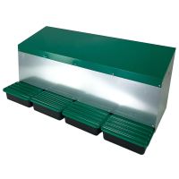 Гнездо для кур несушек HobbyFarm 4 секции наружное крепление с яйцесборником