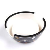 Миска для собак и кошек, 14.5x14.5x5 см, 150 мл, гирлянда, черный