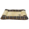 Лежанка матрас для собак 95х75х10 см, бежевый, клетка
