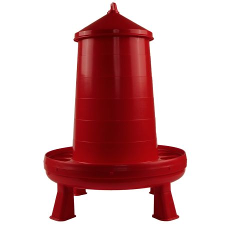 Кормушка бункерная 16 кг пластик с решеткой с круглыми отверстиями на ножках