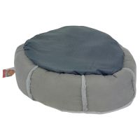 Лежак подушка Pet Choice для собак и кошек, круглый 56х56х15 см, меховой, серый