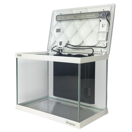 Аквариум Newa Mirabello MIR 30 LED, 30 л, с фильтром, нагревателем и освещением рассвет-закат, белый NEW VERSION