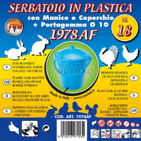 Емкость для воды 18 л для системы поения птицы и кроликов