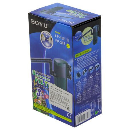 Фильтр внутренний Boyu FP-28E с флейтой 11 Вт 950 л/ч для аквариума до 190 л