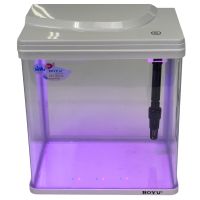 Аквариум Boyu EM-250 панорамный 7,5 л с фильтром и LED-лампой, белый