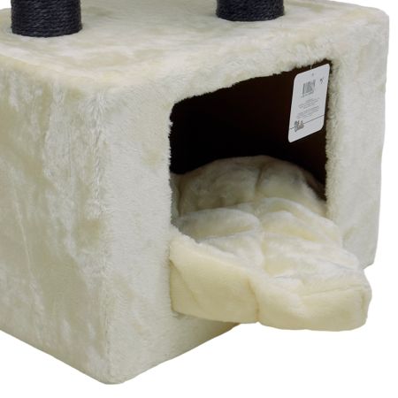 Когтеточка-комплекс 40х30х67 см, с подушками, кремовый