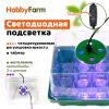 Мини парник с подсветкой HobbyFarm, 12 ячеек, набор кассет для рассады, 5 шт.