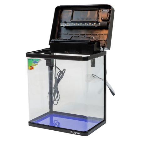 Аквариум Boyu MS-320M 20 л с сенсорным LED светильником и фильтром, черный