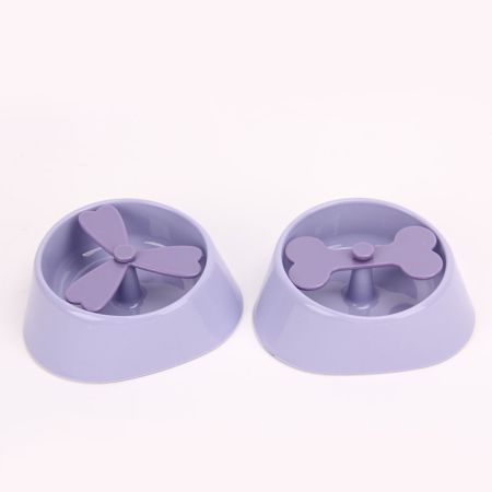 Миска медленного кормления животных игровая 15.5x4.7 см, 350 мл, фиолетовый