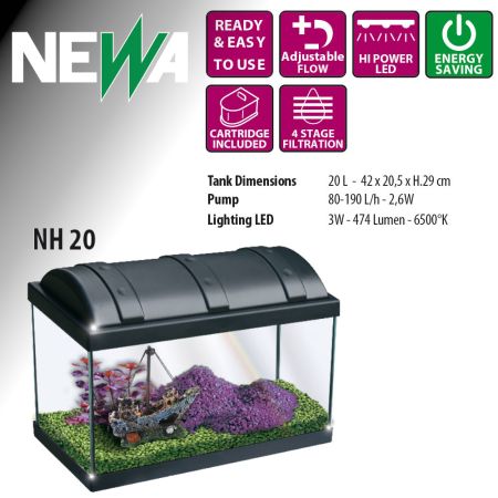 Аквариум Newa Hobby NH 20, 20 л с фильтром и LED освещением